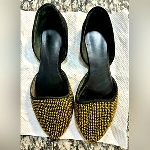 Steve Madden gold studded flats